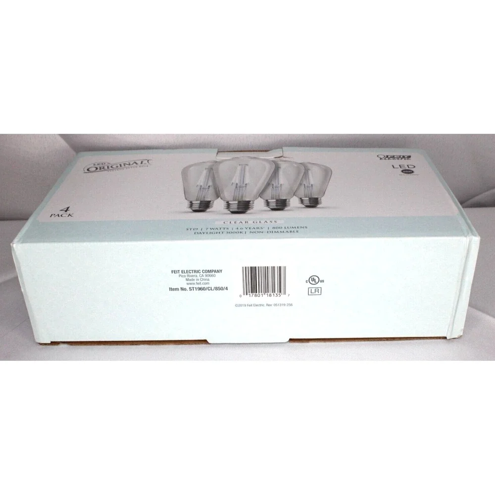 LED Original Thomas Edison Vintage Style Bulbs 4 pack - 7 Watts - 800 Lumens - Picture 4 of 6